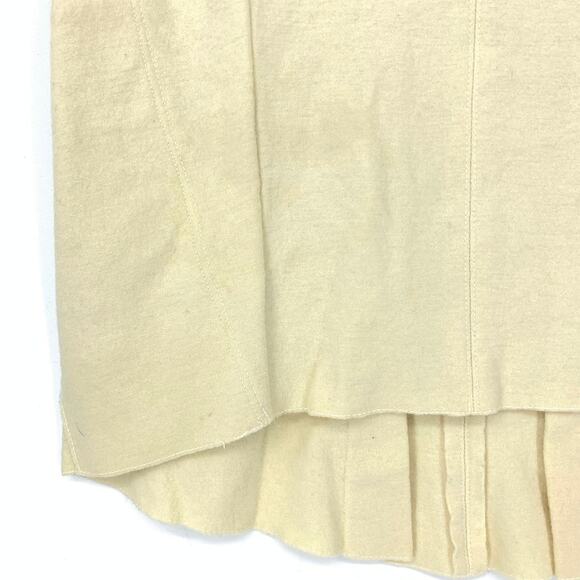 Carolina Herrera Tank Top Women's Size 2 US S Wool V-Neck Sleeveless Cream - Picture 3 of 5